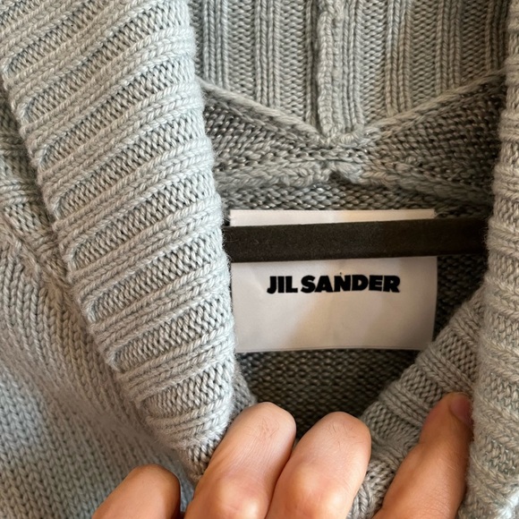 Jil Sander roll-neck loose-fit jumper CASHMERE Sweater Size 40 - Picture 6 of 14